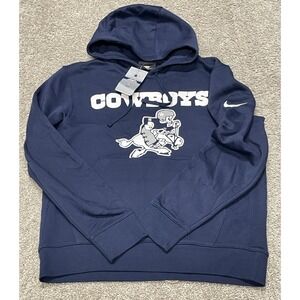 Nike Dallas Cowboys Hoodie Mens Medium NFL Football Retro Graphic Pullover NWT